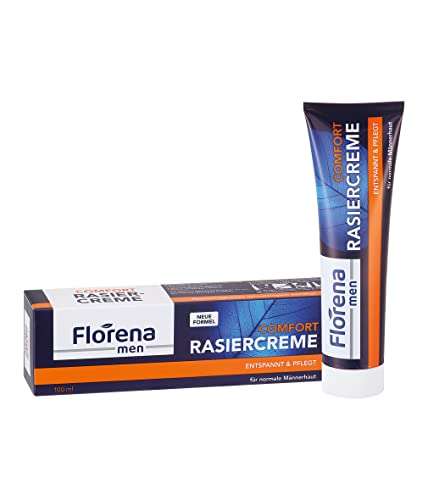 [Sparabo+Coupon] Florena Men Comfort Rasiercreme, 1er Pack (1 x 100 ml)