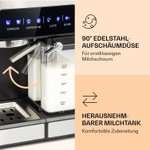 Espressomaschine 1350W 20-Bar 1,8L Bedienfeld Cappuccino Siebträger Edelstahl
