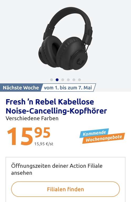 Fresh’n Rebel Kabellose Noise-Cancelling-Kopfhörer Bluetooth