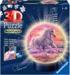 Ravensburger 3D Puzzle 11843 - Nachtlicht Puzzle-Ball Pferde am Strand - 72 Teile -LED Nachttischlampe mit Klatsch-Mechanismus (Prime)