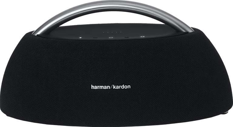 Harman Kardon Go + Play Bluetooth Lautsprecher | 100W | Dual-Sound | Freisprechfunktion | Powerbankfunktion | max. 8h Akku | schwarz / weiß
