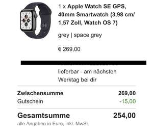 Apple Watch SE Space grey 40mm normal oder Nike Edition