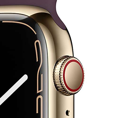 Apple Watch Series 7 45mm Edelstahl Gold Sportarmband