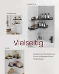 SONGMICS Vasagle L-förmiges Eck-/Wandregal (2er-Set) im Industrie-Design (Bsp. für Wohnzimmer, Schlafzimmer oder Küche) - Schwarz