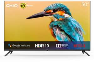 CHiQ U50G7LX 50" (127 cm / 50 Zoll) 4K UHD Smart TV, Android TV, Triple Tuner