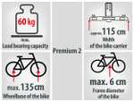 EUFAB 11521 Fahrradträger PREMIUM 2, E-Bike geeignet (PRIME)