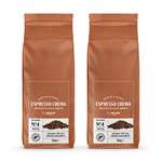 Espresso Crema Kaffeebohnen, Leichte Röstung, 1 kg, 2x500 g – Rainforest Alliance-Zertifizierung [PRIME/Sparabo; für 5,99€ bei 5 Abos]