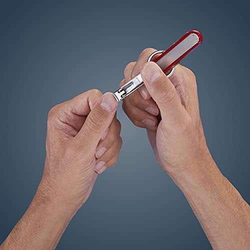 ZWILLING Multi-Tool Maniküre und Pediküre für Unterwegs mit Schlüsselanhänger, Reisegröße aus Edelstahl, Rot, 75mm - Prime