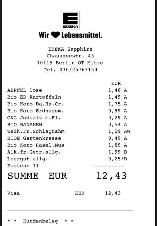 [Preisfehler] Edeka Berlin - Verschiedene Koro Cremes/Mus bei Edeka >83% billiger