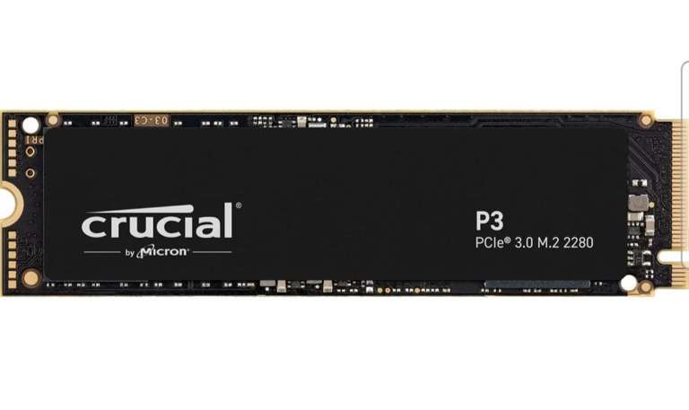 Crucial P3 500GB M.2 PCIe Gen3 NVMe Intern SSD, Bis zu 3500MB/s - CT500P3SSD8, PRIME