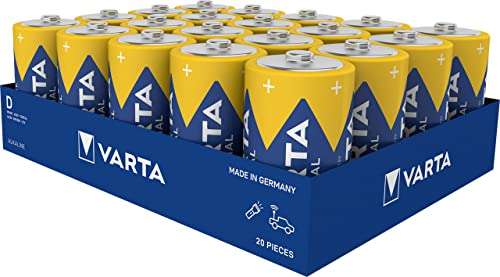 Varta Batterien Industrial Pro 4020, D, Mono, R20, LR20, 1,5 V, 20 Stück