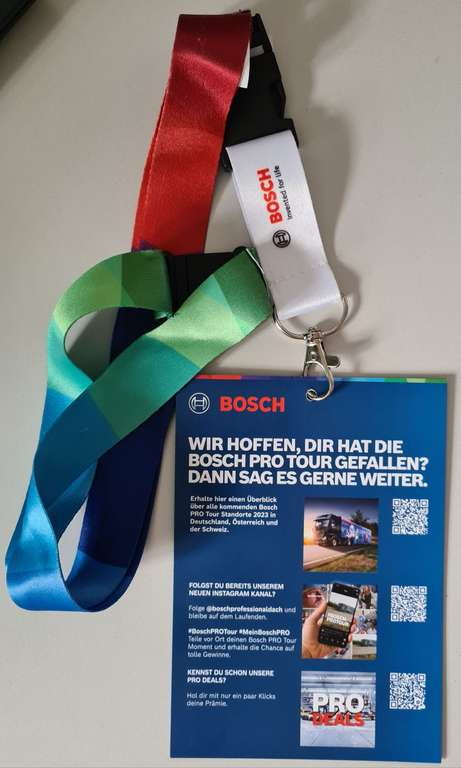 [Regional] Bosch Pro Tour 2023 / gratis Bosch Akku-Ladegerät AL 1820 CV + Essen & Trinken / Exklusive Rabatte