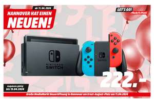 [Lokal MM Hannover] Nintendo Switch Rot/ blau für 222€