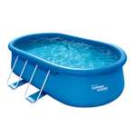 Quick Set Pool 457x305x107 cm blau mit Leiter und Filter