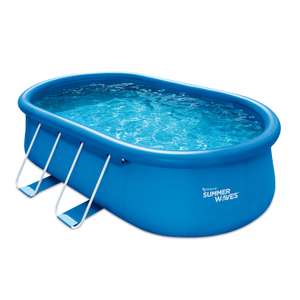 Quick Set Pool 457x305x107 cm blau mit Leiter und Filter