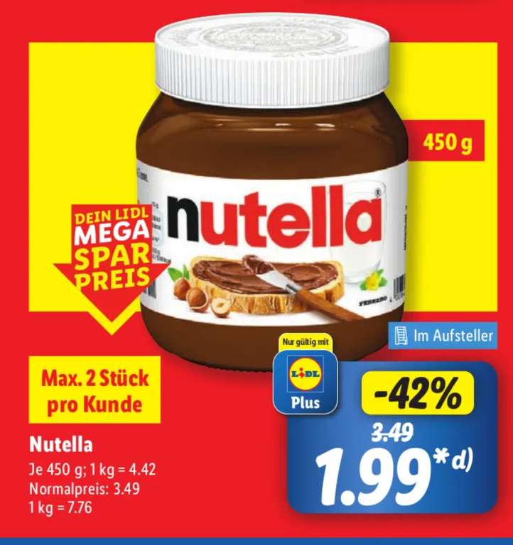 Nutella 450g Angebot Diese Woche
