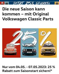 25% sparen bei VW Classic Parts