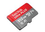 SANDISK Ultra PLUS microSDXC‐UHS‐I‐Karte, Micro-SDXC Speicherkarte, 512 GB, 160 MB/s, Versandkostenfrei