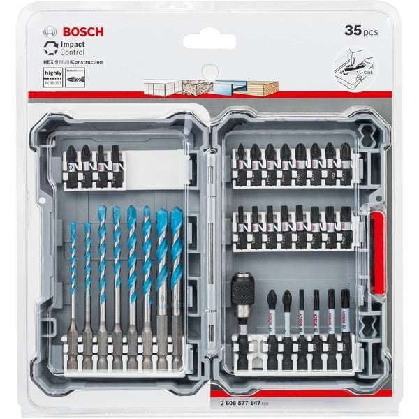 Bosch Impact Control-Schrauberbit-Set m. Mehrzweckbohrern, 1/4", 35-teilig, Bohrer- & Bit-Satz