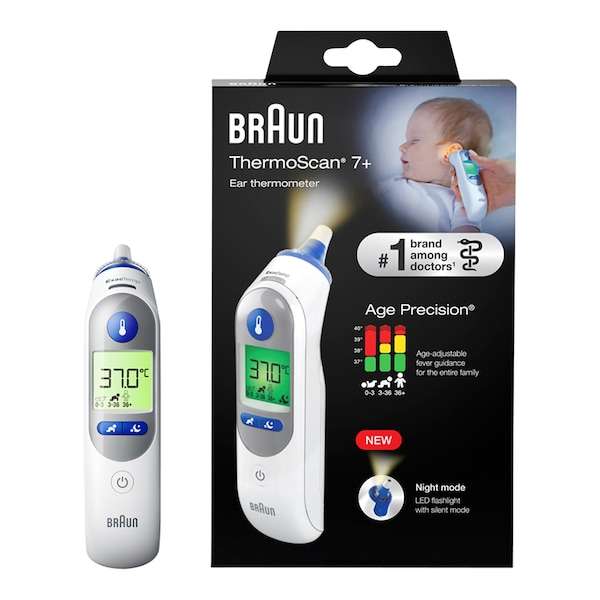 Braun ThermoScan 7+ Ohrthermometer / Fieberthermometer