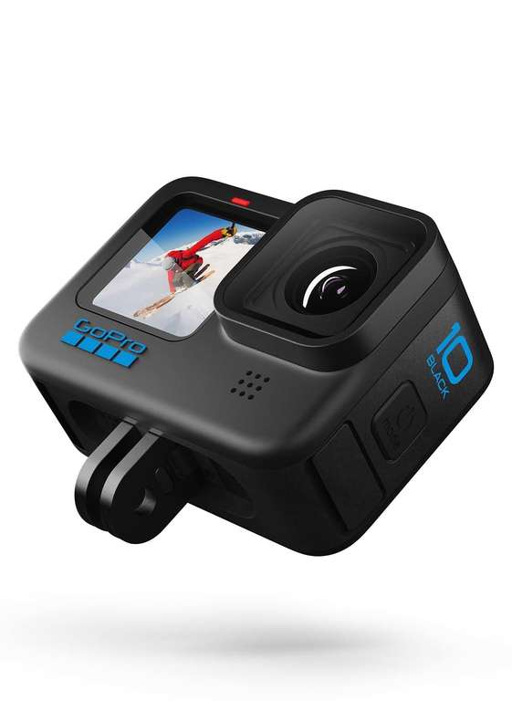 GoPro HERO10 Schwarze wasserdichte Actionkamera mit Front-LCD und Touch-Rückseite, 5,3K60 Ultra HD-Video, 23 MP Fotos, 1080p Live-Streaming