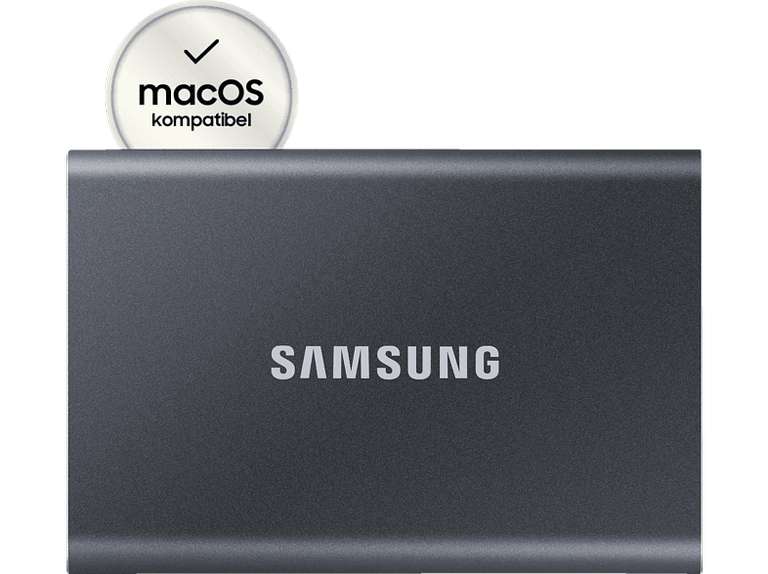 SAMSUNG Portable SSD T7 Festplatte, 1 TB SSD, extern, Titan grey, Versandkostenfrei, Preis 64,99€ ist für myMediaMarkt Kunden