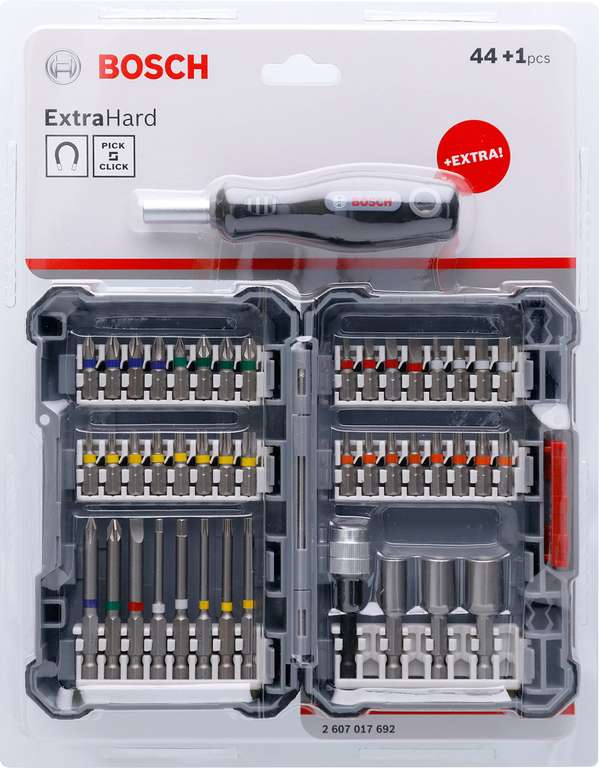 Bosch Professional 45-teiliges Pick and Click-Schrauberbit Mixed Set (Prime)