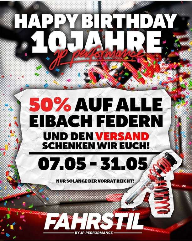 50% auf Eibach Sportfedern