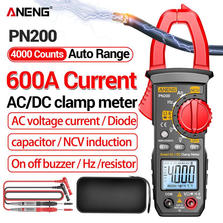 ANENG PN200 Digital Zangenmultimeter Strommesszange NCV-Prüfer