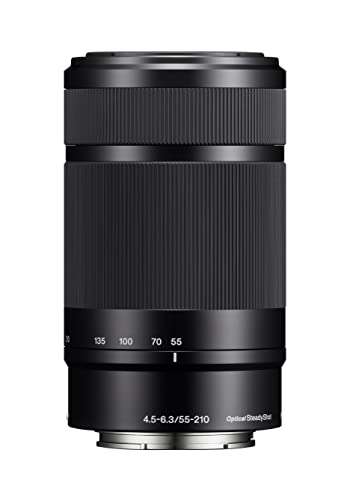 Sony SEL-55210 Tele-Zoom-Objektiv (55-210 mm, F4.5–6.3, OSS, APS-C, geeignet für A7, ZV-E10, A6000- und Nex-Serien, E-Mount)