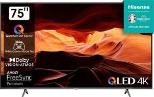 Hisense 75E77KQ PRO QLED Fernseher, 189 cm/75 Zoll, 4K Ultra HD, Smart-TV