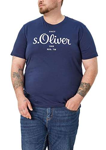 (Prime) s.Oliver Big Size Herren T-Shirt Kurzarm Regular FIT, blau (XXL-5XL)