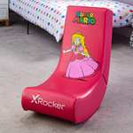 X Rocker Floor Rocker Nintendo Super Mario: Yoshi oder Peach - Gaming-Sessel für Kinder (Kunstleder, zusammenklappbar)
