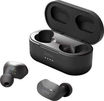 Belkin SoundForm True Wireless In-Ear-Kopfhörer (Bluetooth-Ohrhörer, Touchbedienung, Ladecase, 24 Std. Abspielzeit, schweißfest) - Schwarz