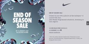 [LOKAL bundesweit - Designer Outlet] 30% zusätzlich auf den Outletpreis im Nike Store