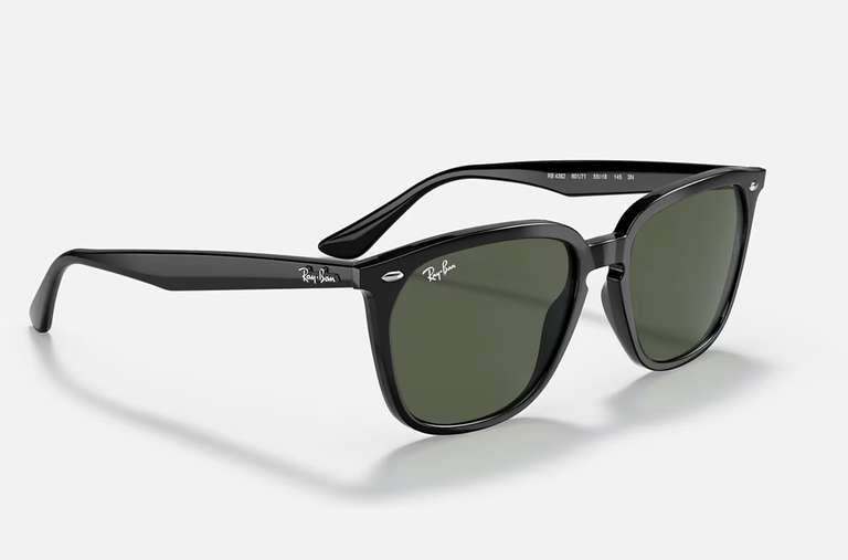 55 % Rabatt Code für die Ray-Ban RB4362 Sonnenbrille in schwarz | Gr. L, hoher Steg, normale Passform