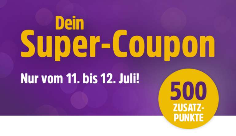 [DeutschlandCard] 500 Zusatz-Punkte ab 20€ MBW (kombinierbar) für den nächsten Online-Einkauf