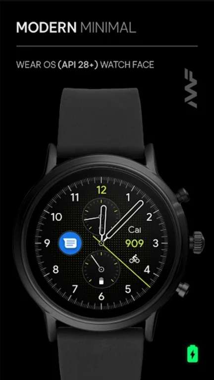 (Google Play Store) Awf Modern Minimal - watchface (WearOS Watchface)