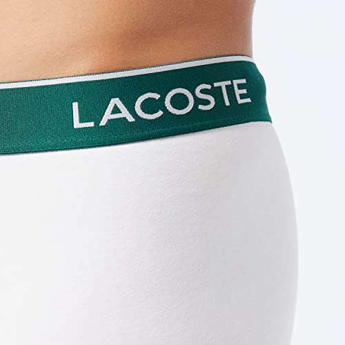 [Prime] 3-Pack Lacoste Boxershorts Trunks | weiß / grün | Größe XS - XL | 95% Baumwolle, 5% Elasthan