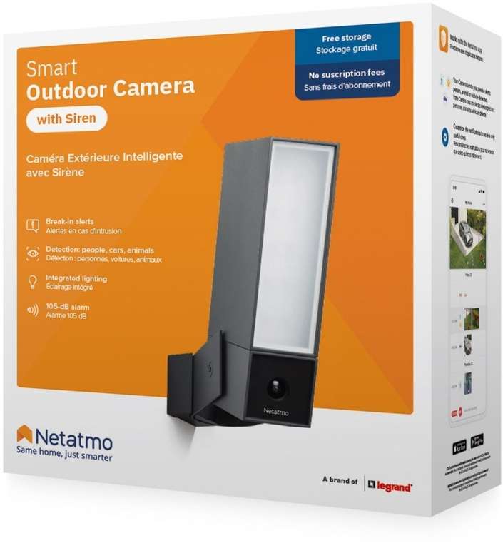Netatmo Presence Smarte Überwachungskamera für außen: mit Flutlicht für 199,90€ bzw. mit Flutlicht & Sirene für 239,90€