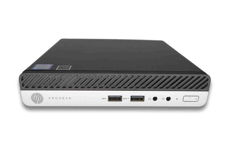 HP ProDesk 400 G4 Mini PC - Intel 8100T Windows 11 fähig 8GB RAM m.2 SSD 2x DP - auch als Router/Firewall zweiter NIC möglich - gebraucht
