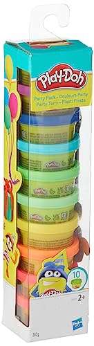 Hasbro Play-Doh Party Turm mit 10 verschieden farbigen Dosen Play-Doh Knete à 28 g. Prime