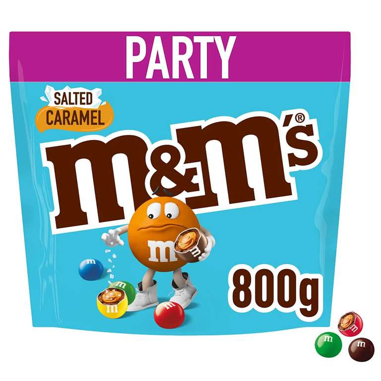M&M'S Salted Caramel, Milchschokolade Großpackung für Partys, Schokoladen-Geschenk & Filmabend-Snacks, 800g - prime