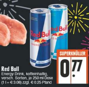 [Edeka Rhein/Ruhr, Nord, Südwest | Trinkgut] Red Bull verschiedene Sorten 77 Cent die 250 ml Dose
