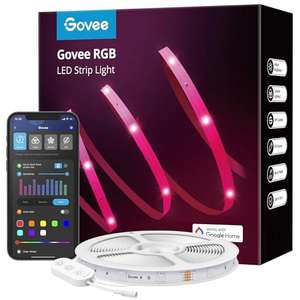 [Prime] Govee LED Strip Smart RGB WiFi - 30 Meter (App Steuerung WLAN mit Alexa und Google Assistant, Musik Sync Farbwechsel, DIY-Funktion)