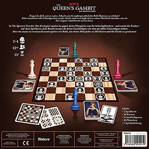 Gesellschaftsspiel: The Queen's Gambit – Das Damengambit von Netflix | Kennerspiel | Strategiespiel | 2-4 Spieler | Deutsch Prime