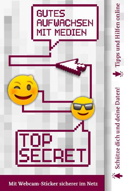 Bis zu 5 Webcamsticker-Karten "Top Secret" kostenlos bestellen