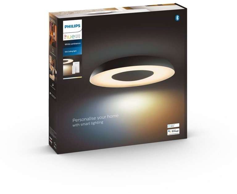 Philips Hue White Ambiance STILL LED-Deckenleuchte Bluetooth schwarz mit Hue Bridge für 122,05€ [XXXLutz]