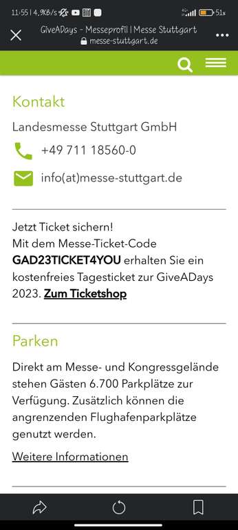 [Stuttgart] Kostenlose Tageskarte GiveADays (Werbemittelmesse) Messe von 30.03. bis 01.04 inkl. VVS