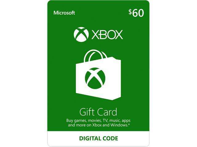 [Newegg.com] $60 Xbox US Guthabenkarte für nur $54 dank Code - Emaillieferung